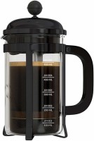 BRIGATTES French Press 500ml Superior Filter BPA Free Borosilicate Glass Carafe Heat Resis 5 Cups Coffee Maker(Black)