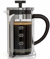 InstaCuppa French Press Coffee Maker 600 ML - Aero Edition with Neoprene Sleeve for Extra Protection, Stainless Steel 6 Cups Coffee Maker(Multicolor)