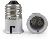 SHOPEE E27 to B22 Screw Base Socket Plastic Lamp Holder Light Bulb Adapter 2pcs (White) Plastic Light Socket(Pack of 2)