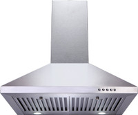 Euro Fresh CK 60 Baffle Wall Mounted Chimney(INox, Stainless Steel 1100 CMH)