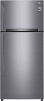 View LG 516 L Frost Free Double Door 3 Star (2020) Refrigerator(Dazzle Steel, GN-H602HLHQ)  Price Online