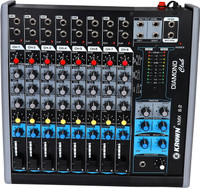 KE Krown KMX-8.2 Diamond Club Professional 8 Channel Mixing Console Analog Sound Mixer