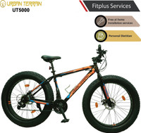 Urban Terrain Beast UT5000FTS26 with 21 Shimano Gear and Installation Services 26 T Fat Tyre Cycle 21 Gear Red