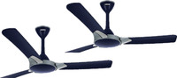 LUMINOUS Deco Premium Copter 1200 mm 3 Blade Ceiling Fan((Silent Blue, Pack of 2)
