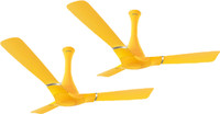 LUMINOUS Propelaire 1200 mm 3 Blade Ceiling Fan(Yellow, Pack of 2)
