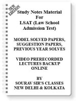 LSAT [ PACK OF 4 BOOKS ] Study Material +MODEL SOLVED PAPERS+SUGGESTION PAPERS+PREVIOUS YEAR SOLVES+VIDEO PRERECORDED LECTURES BACKUP ONLINE(Spiral, SOURAV SIR'S CLASSES)
