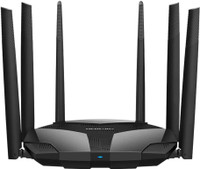 TecMac High Speed WiFi Gigabit Port Fiber 5g Dual Frequency Gigabit Wireless Router for Home Use 1500 Mbps Wireless Router(Black, Dual Band)