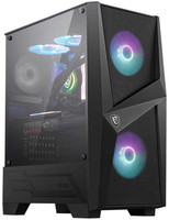 MSI MAG Forge 100R Addressable RGB Computer Gaming Cabinet/Case Support ATX/mATX/Mini-ITX 2 x USB 3 Gen1 Type-A / 1 x HD Audio / 1 x Mic mid tower Cabinet(Black)