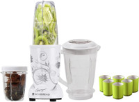 WONDERCHEF Nutri-blend 3 Jar + Servin Glass Set 400 Mixer Grinder with Serving Glass Set (3 Jars, White)