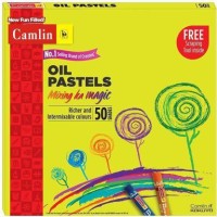 Camlin oil pastels 50 shades(Set of 1, Multicolor)