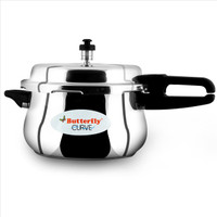 Butterfly Curve 5.5 L Induction Bottom Pressure Cooker(Stainless Steel)