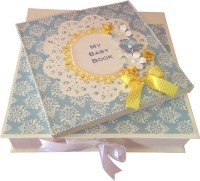 Crack of Dawn Crafts Baby Scrapbook Record Book/ Gift - 10 topics Keepsake(Blue and Yellow)