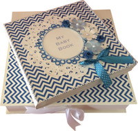 Crack of Dawn Crafts Baby Scrapbook Record Book/ Gift- 18 topics Keepsake(Blue) Crack of Dawn Crafts Baby Scrapbook Record Book/ Gift- 18 topics Keepsake(Blue)