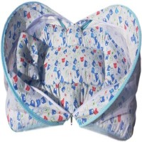 cute little heart Toddler Mosquito and Insect Protection Net/Mattress Convertible Crib(Fabric, Blue)