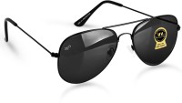PIRASO Aviator Sunglasses(For Men & Women, Black)