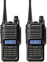 visionrabbit Baofeng UV9R Walkie talkie long range FM radio Led Torch wide frequency pack of 2 Baofeng UV9R walkie talkie vhf /uhf LONG RANGE Dual band walkie talkie Walkie Talkie(Black)