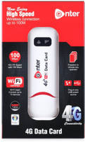 Enter 4G DATA CARD E-D4G 150 Mbps Data Card ,Calls not Supported(White)