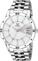 Fogg 2038-WH Day And Date Analog Watch For Men