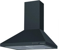 Faber HOOD CONICO PLUS BF BK 60,800m3/hr, 2 Baffle Filters Wall Mounted Chimney(Black 800 CMH)