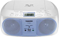 TOSHIBA Portable CD/USB/AM/FM Radio (TY-CRU12) FM Radio(Blue)