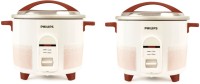 PHILIPS HL1663/00 PACK OF 2 Electric Rice Cooker(1.8 L, WHITE AND PISTIL RED, Pack of 2)