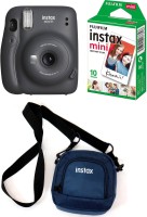 FUJIFILM Instax Mini 11 Black with Pouch and 10 Shot film Instant Camera(Grey)