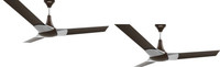 LUMINOUS New York Richmond 1200 mm 3 Blade Ceiling Fan(Brown, Silver, Pack of 2)
