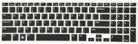 Saco Dell Inspiron M511R Laptop Keyboard Skin(Black, White)   Laptop Accessories  (Saco)