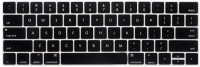 Saco Chiclet Keyboard Skin for Apple MacBook Pro MLW82HN/A 2016 (Core i7/8GB/512GB/Mac OS/Integrated Graphics/Touch Bar), Silver Keyboard Skin(Black with Clear)   Laptop Accessories  (Saco)