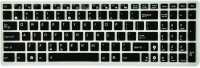 Saco Chiclet Protector Cover Fit for Asus X552EA-SX009D Laptop Keyboard Skin(Black, Transparent)   Laptop Accessories  (Saco)