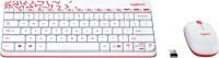 Logitech MK240 Wireless Keyboard and Mouse Combo(White&Vivid Red)   Laptop Accessories  (Logitech)
