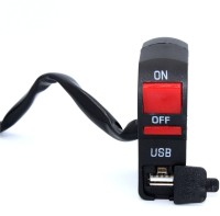 rugotaa Universal For all Bike Handlebar Mount ON/Off switch with USB 5 volt 2Amp Mobile charging port Bike Fairing Kit