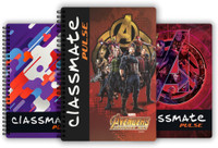 Classmate Pulse 1 Subject (297 X 210 mm) Spiral A4 Notebook Single Line 180 Pages(Multicolor, Pack of 3)