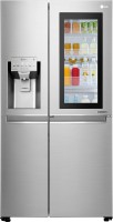LG 668 L Frost Free Side by Side Refrigerator  with with Instaview and Smart ThinQ(WiFi Enabled)(Noble Steel, GC-X247CSAV)