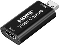 VIBOTON  TV-out Cable HD Audio Video Capture Card HDMI Female to USB Male for Screen Sharing | Broadcasting | Video Recording | Live Conference | Medical Imaging | DSLR Recording | Acquisition | Game Streaming(Black, For Laptop)