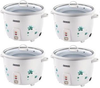 USHA 3710 PACK OF 4 Electric Rice Cooker(1 L, White)