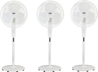 USHA Mist Air ICY PACK OF 3 400 mm 3 Blade Pedestal Fan(WHITE, Pack of 3)