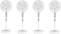 USHA Mist Air ICY PACK OF 4 400 mm 5 Blade Pedestal Fan(WHITE, Pack of 4)