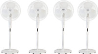 USHA Mist Air ICY PACK OF 4 400 mm 3 Blade Pedestal Fan(WHITE, Pack of 4)