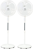 USHA New Mist Air Duos PACK OF 2 400 mm 3 Blade Pedestal Fan(WHITE, Pack of 2)
