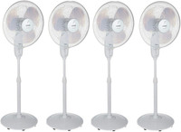 USHA Maxx Air 400mm PACK OF 4 400 mm 3 Blade Pedestal Fan(WHITE, Pack of 4)
