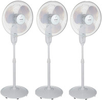 USHA Maxx Air 400mm PACK OF 3 400 mm 3 Blade Pedestal Fan(WHITE, Pack of 3)