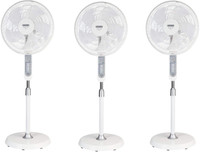 USHA Mist Air ICY PACK OF 3 400 mm 5 Blade Pedestal Fan(WHITE, Pack of 3)