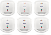 USHA PT2372 PACK OF 6 750 W Pop Up Toaster(White)