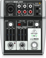 Behringer 302USB Premium 5-Input Mixer with XEYX Mic Preamp and USB/Audio Interface Analog Sound Mixer