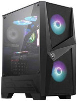 MSI MAG Forge 100M RGB Computer Gaming Cabinet/Case Support ATX/mATX/Mini-ITX 2 x USB 3 Gen1 Type-A / 1 x HD Audio / 1 x Mic mid tower Cabinet(Black)