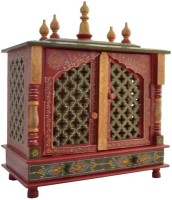CRAFTSFORT (Mandir) Temple for Home Pooja, Arti Solid Wood Home Temple(Height: 55, Pre-assembled)