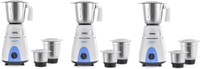 USHA MG-3772 PACK OF 3 750 Mixer Grinder (3 Jars, Blue)