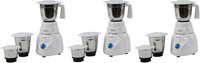 USHA MG 2853 PACK OF 3 500 Mixer Grinder (3 Jars, White)