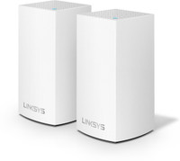 LINKSYS WHW0102-AH Wireless Router 2.4 GHz, 5 GHz 2600 Mbps Wifi Speed Dual Band Internal Antenna Ethernet (Cable Broadband)(White)